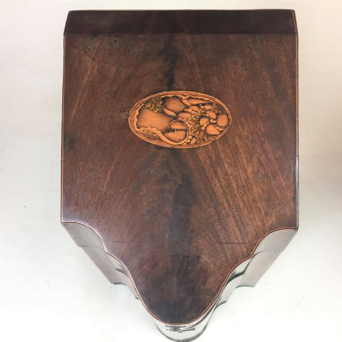 PAIR OF 18TH CENTURY SHERATON MAHOGANY FORMER CUTLERYKNIFE BOXES - ADDITIONAL PHOTO 9