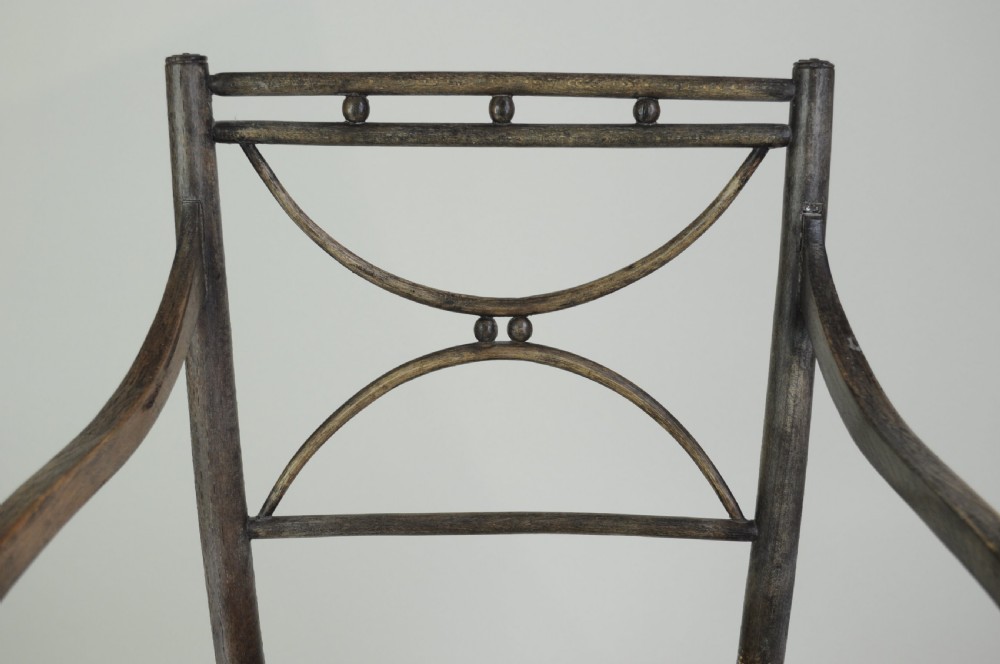 Decorative Pair of Regency 'Shabby Chic' Armchairs View IV