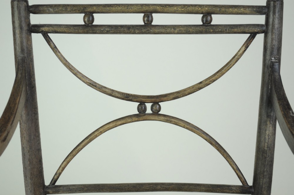 Decorative Pair of Regency 'Shabby Chic' Armchairs View V