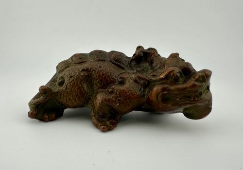 fig 2. Chinese Bronze Dragon Scholar’s Paperweight / Brush Rest, c.1900