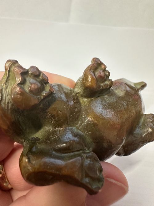 fig 4. Chinese Bronze Dragon Scholar’s Paperweight / Brush Rest, c.1900