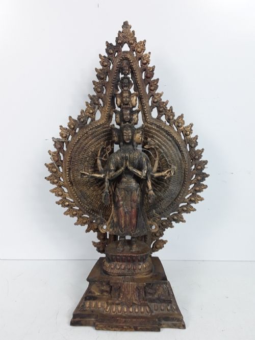 Large Tibetan Bronze Eleven-headed Avalokiteshvara Chenrezig C.1920