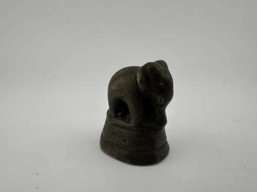 fig 6. A set of six dark bronze zoomorphic trade weights depicting various animals mounted on octagonal and circular pedestals.