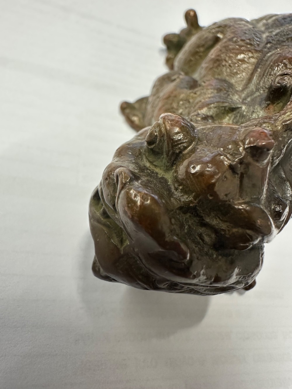 Chinese Bronze Dragon Scholar’s Paperweight / Brush Rest, c.1900 View IV