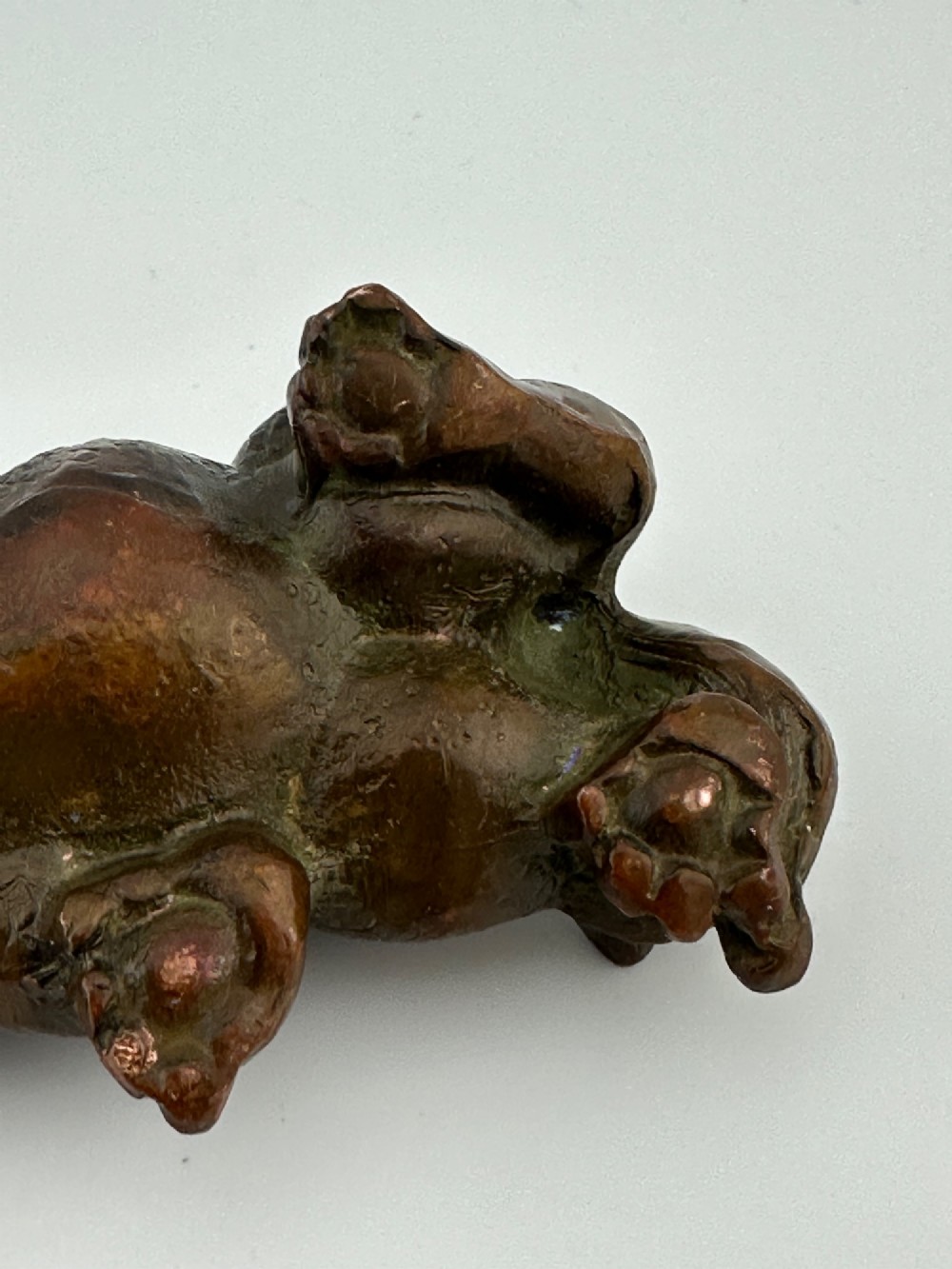 Chinese Bronze Dragon Scholar’s Paperweight / Brush Rest, c.1900 View XII
