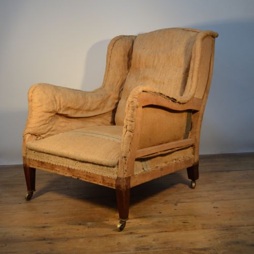 Edwardian English Armchair Reupholstery Included