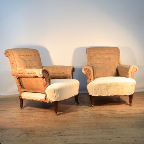 Pair of English Armchairs (Inc. Reupholstery)