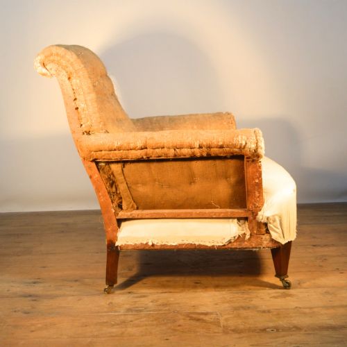 fig 1. PAIR OF ENGLISH ARMCHAIRS (INC. REUPHOLSTERY)