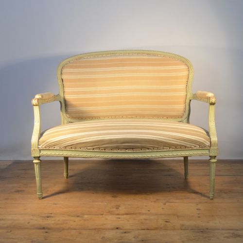 Pretty Two Seat French Canape / Sofa (Inc Reupholstery)