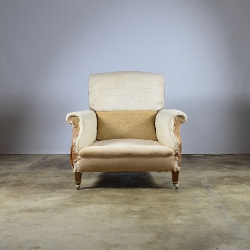 fig 1. Edwardian English Armchair, full reupholstery included