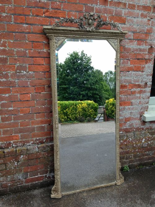 A Very Useful Size Large Antique French 19th Century Mirror