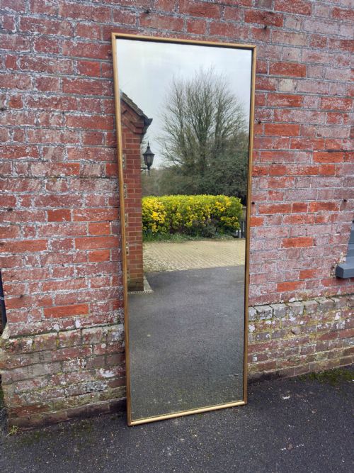A Superb Large Antique French 19th Century Carved Wood Gilt Bistro Mirror.