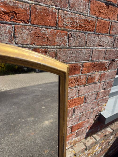 A SUPERB LARGE ANTIQUE ENGLISH 19TH CENTURY CARVED WOOD GESSO SHAPED TOP GILT OVERMANTEL MIRROR - ADDITIONAL PHOTO 1
