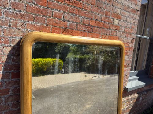 A FABULOUS LARGE ANTIQUE ENGLISH 19TH CENTURY CARVED WOOD GESSO ARCHED TOP GILT OVERMANTEL MIRROR - ADDITIONAL PHOTO 2