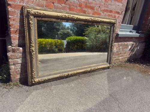 A STUNNING LARGE ANTIQUE FRENCH ANTIQUE 19TH CENTURY CARVED WOOD GESSO GILT PAINTED ORNATE FRAMED MIRROR - ADDITIONAL PHOTO 6