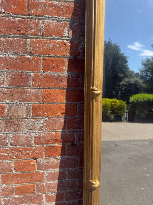 A FABULOUS LARGE ANTIQUE ENGLISH 19TH CENTURY CARVED WOOD GESSO GILT PIER MIRROR - ADDITIONAL PHOTO 3