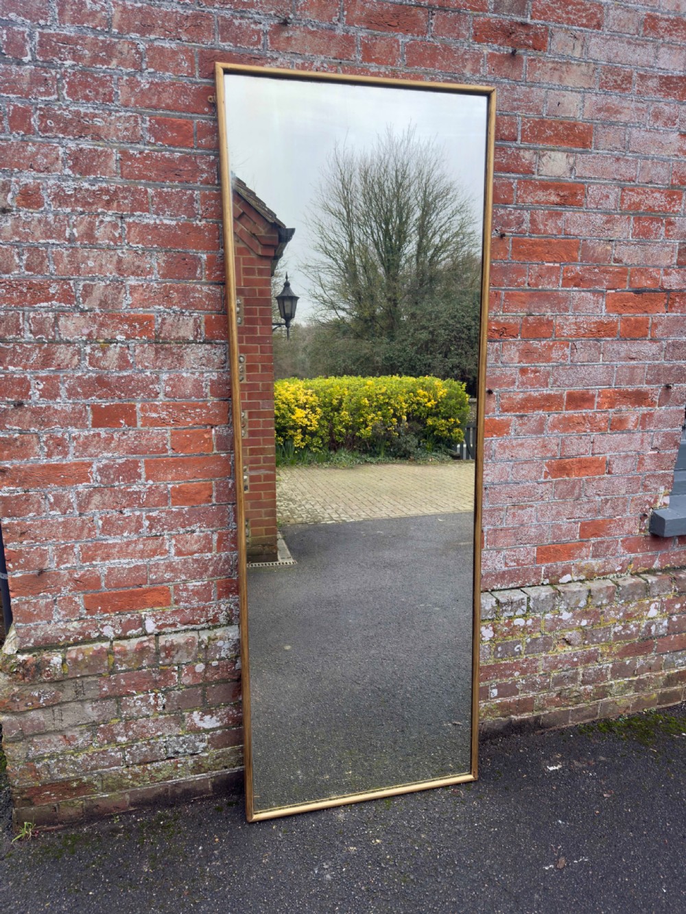 A Superb large Antique French 19th Century carved wood gilt Bistro Mirror.