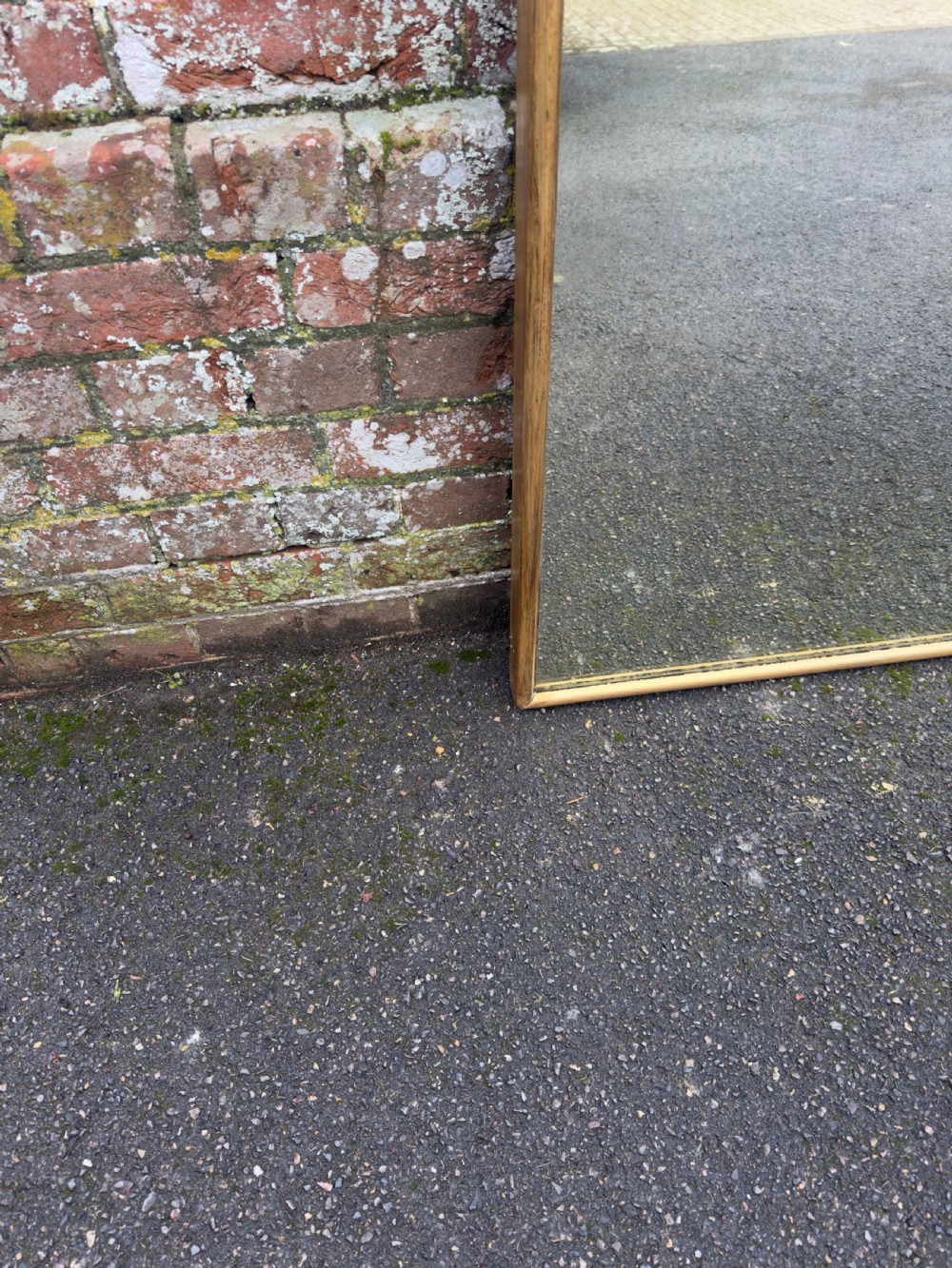 A Superb large Antique French 19th Century carved wood gilt Bistro Mirror. View III