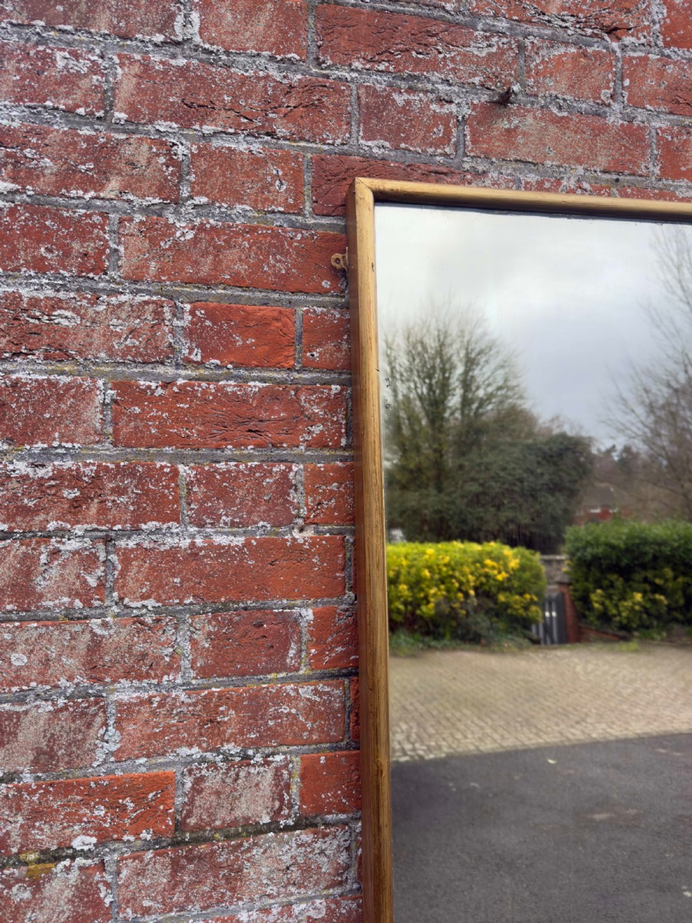 A Superb large Antique French 19th Century carved wood gilt Bistro Mirror. View IV