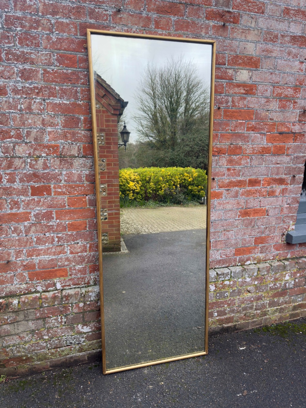 A Superb large Antique French 19th Century carved wood gilt Bistro Mirror. View VI