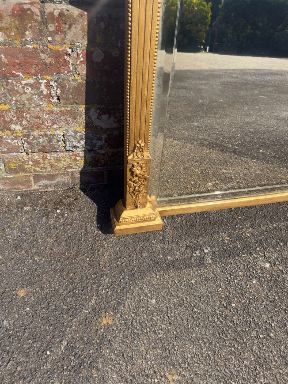 A Stunning large Antique English 19th Century Gilt Overmantle Mirror. View IV