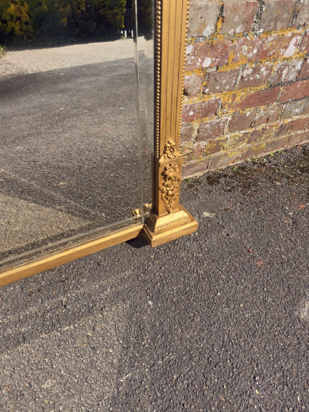 A Stunning large Antique English 19th Century Gilt Overmantle Mirror. View VI