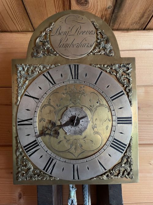 HOOK SPIKE EARLY WALL CLOCK TIMEPIECE PLUS ALARM MAKER BENJ REEVES LAMBERHURST
