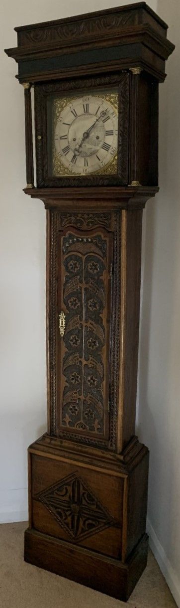 Georgian Longcase Clock, Carved Case