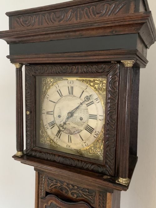 fig 1. Georgian Longcase Clock, Carved Case