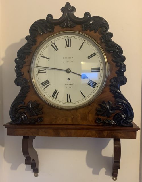fig 1. Fusee Wall Dial Clock By F. Dent