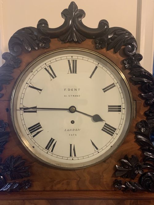fig 2. Fusee Wall Dial Clock By F. Dent