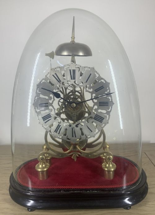 Antique Skeleton Clock, Fusee, Strike