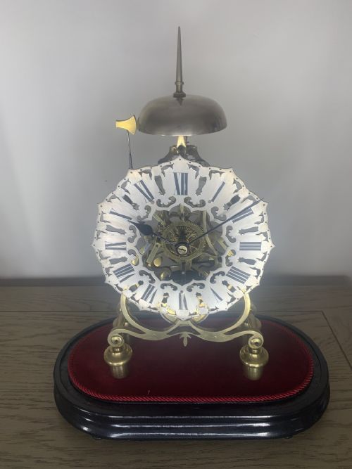 fig 2. Antique Skeleton Clock, Fusee, Strike