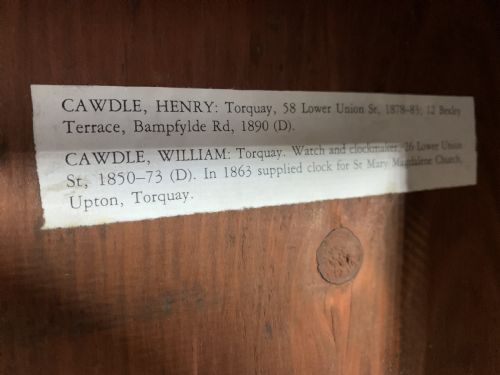 FINE EIGHT DAY LONGCASE CLOCK STUNNING TORQUAY MAKER - ADDITIONAL PHOTO 19