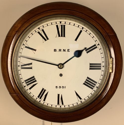 fusee dial railway wall clock excellent condition ner rare - CATEGORY: ANTIQUE CLOCKS - DATED 1900