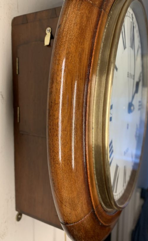 FUSEE DIAL RAILWAY WALL CLOCK EXCELLENT CONDITION NER RARE - ADDITIONAL PHOTO 12