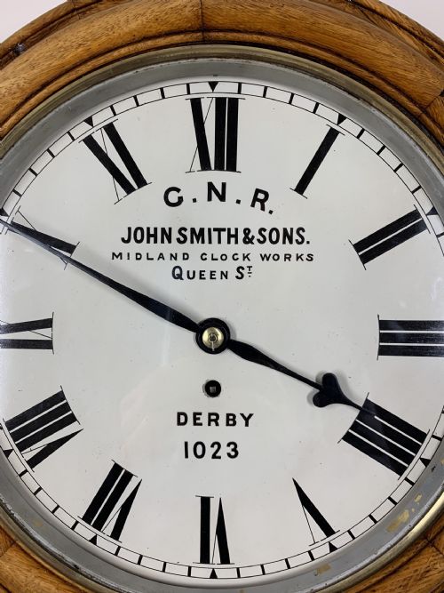FUSEE DIAL WALL RAILWAY CLOCK GNR RARE STUNNING VICTORIAN - ADDITIONAL PHOTO 11