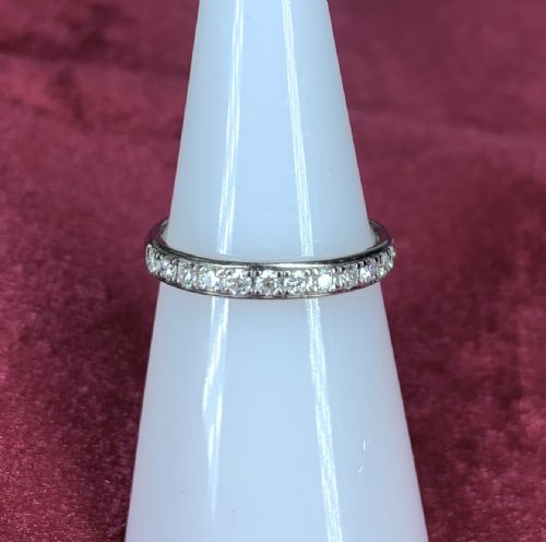 18CT DIAMOND ETERNITY RING WEDDING BAND - ADDITIONAL PHOTO 7