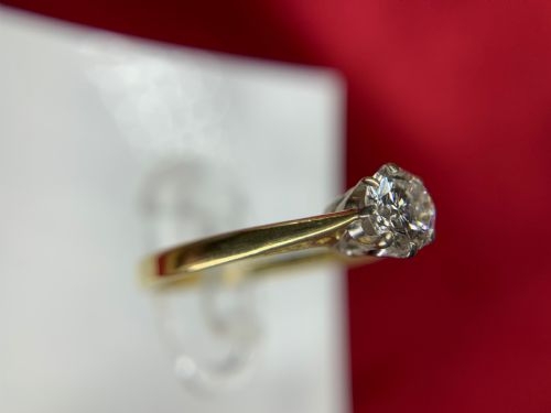 18CT PLAT DIAMOND SOLITAIRE RING - ADDITIONAL PHOTO 3