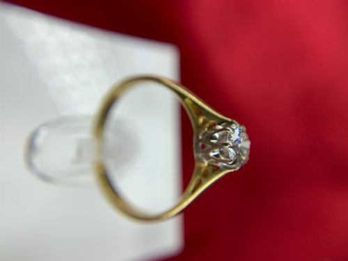 18CT PLAT DIAMOND SOLITAIRE RING - ADDITIONAL PHOTO 5