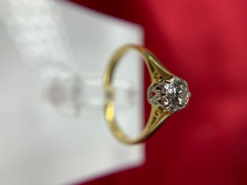 18CT PLAT DIAMOND SOLITAIRE RING - ADDITIONAL PHOTO 7