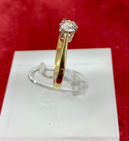 18CT PLAT DIAMOND SOLITAIRE RING - ADDITIONAL PHOTO 8
