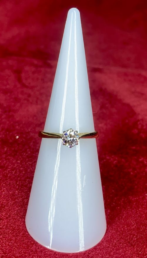 18CT PLAT DIAMOND SOLITAIRE RING - ADDITIONAL PHOTO 10