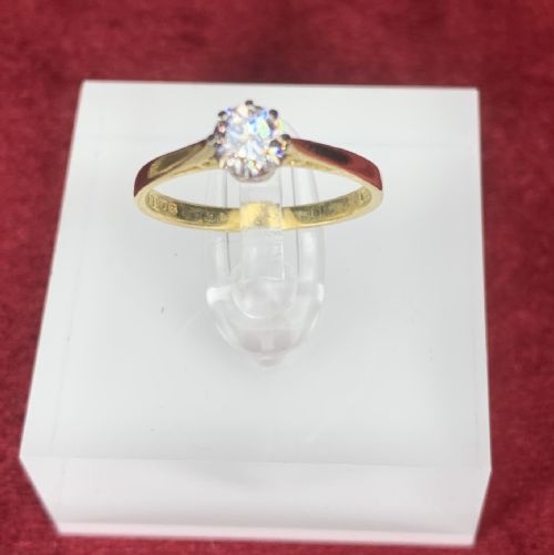 18CT PLAT DIAMOND SOLITAIRE RING - ADDITIONAL PHOTO 13