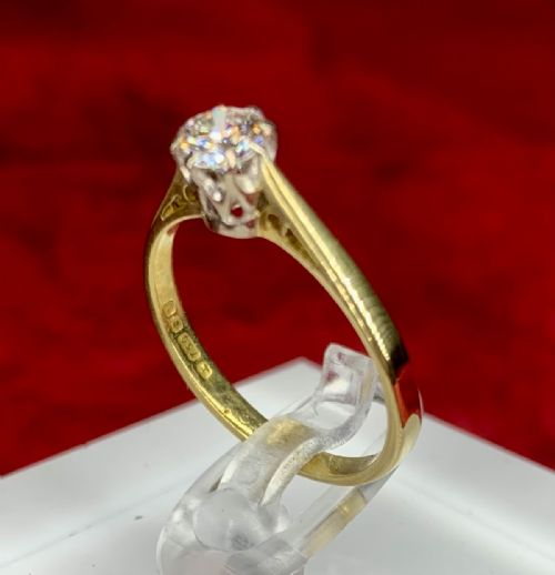 18CT PLAT DIAMOND SOLITAIRE RING - ADDITIONAL PHOTO 15