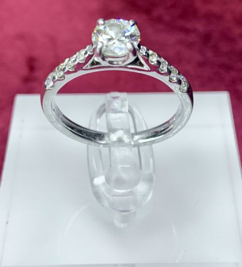 DIAMOND 89CT SOLITAIRE PLATINUM ENGAGEMENT RING STUNNING - ADDITIONAL PHOTO 5
