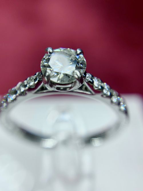 DIAMOND 89CT SOLITAIRE PLATINUM ENGAGEMENT RING STUNNING - ADDITIONAL PHOTO 6
