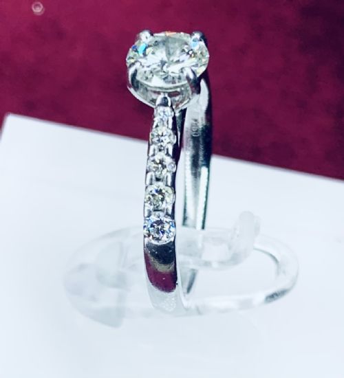 DIAMOND 89CT SOLITAIRE PLATINUM ENGAGEMENT RING STUNNING - ADDITIONAL PHOTO 8