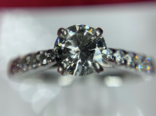DIAMOND 89CT SOLITAIRE PLATINUM ENGAGEMENT RING STUNNING - ADDITIONAL PHOTO 14