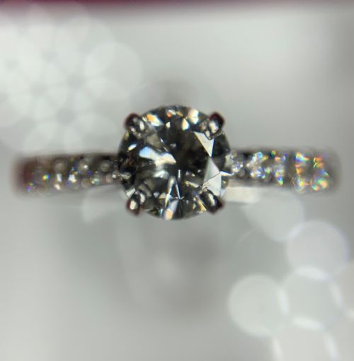 DIAMOND 89CT SOLITAIRE PLATINUM ENGAGEMENT RING STUNNING - ADDITIONAL PHOTO 15